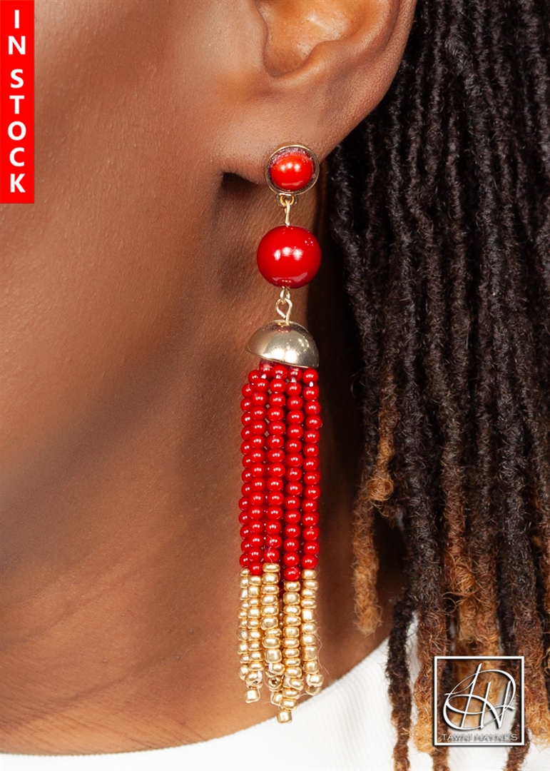 POINTLESS JOURNEY EAR RING PJ salaさん専用 Crimson Gold Tassel Earrings
